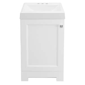 Shaila 18.5 in. W Bath Vanity in White with Cultured Marble Vanity Top in White with White Sink