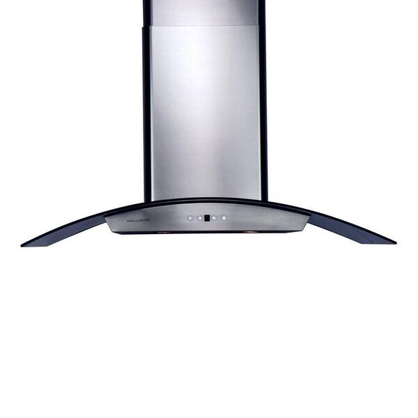 Hallman 30 in. Convertible Wall-Mount Chimney Style Range Hood in Stainless Steel