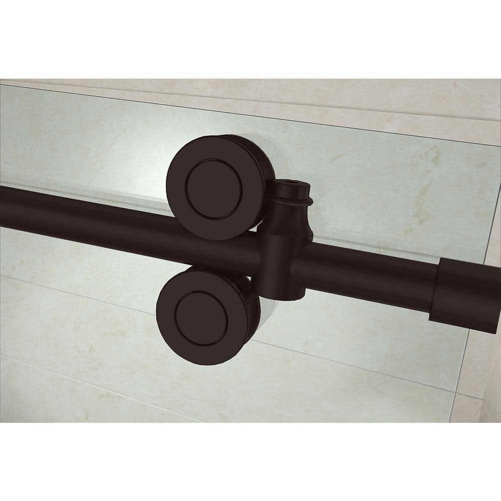 Langham XL Frameless Sliding Shower Enclosure with Bronze Finish