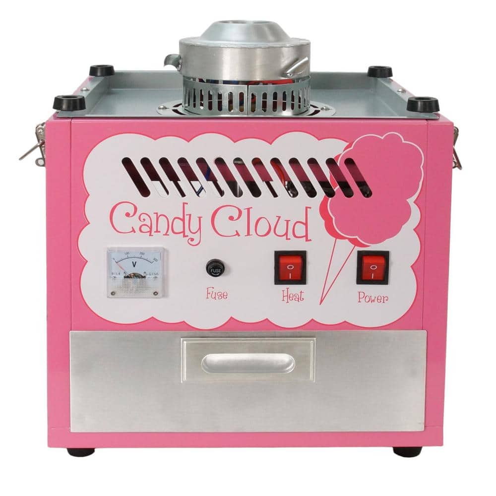 Funtime Commercial Pink Cotton Candy Cloud Hard Candy Table Top Machine Floss Maker