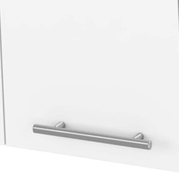 Aoibox 47.2 in. W x 13.18 in. D x 23.6 in. H White Ready to Assemble Wall Mounted Upper Kitchen Cabinet w/ 4-Doors & Shelves