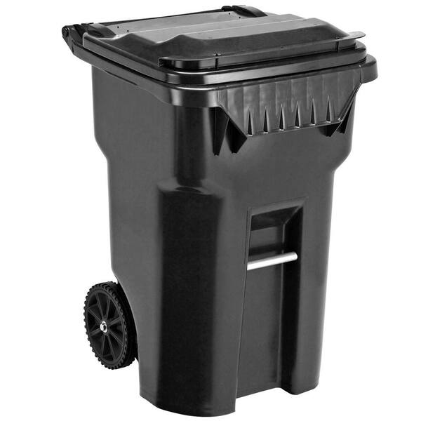 Rehrig Pacific 65 gal. Black Commercial Grade Wheeled Trash Can