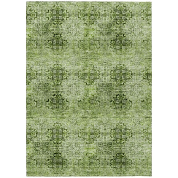 Addison Rugs Chantille ACN557 Olive 8 ft. x 10 ft. Machine Washable Indoor/Outdoor Geometric Area Rug