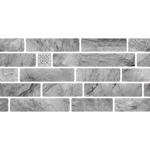 Falkirk Moray 2/25 in. x 2 ft. x 1 ft. Peel  and Stick Grey Foam Decorative Wall Paneling (10-Pack)