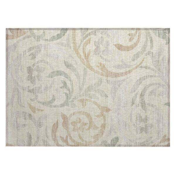 Chantille Machine Washable Indoor/Outdoor Abstract ACN3168 Cream 3 ft. x 4 ft. Area Rug