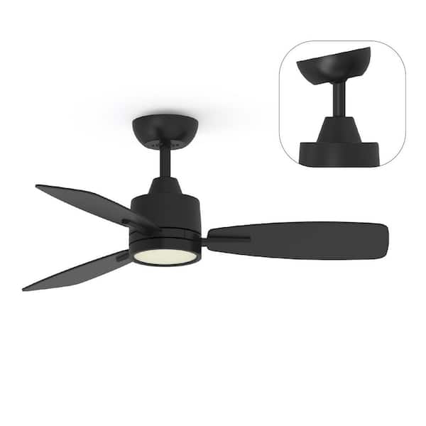 QRMOK S3 Series 42 in. Indoor Black Ceiling Fan with Remote, Reversible Quiet DC Motor for Bedroom Dining Living Room