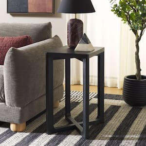 SAFAVIEH Akai 17.01 in. Walnut Square Wood End Table ACC2400A