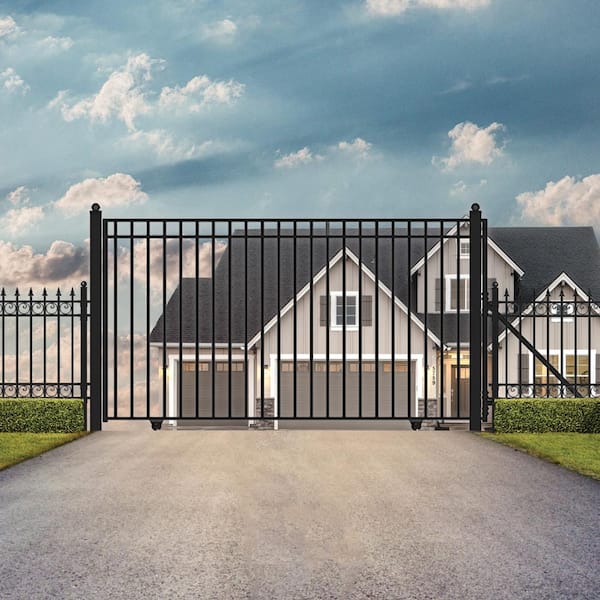 ALEKO 25 ft. x 6 ft. Black Steel Single Sliding Driveway