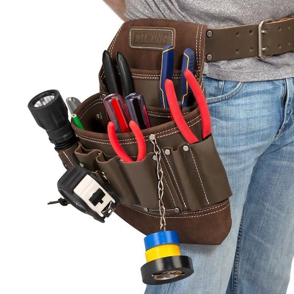 Multi-pocket Professional Electrician Tool Belt Utility Pouch Waist Buckle Bags 