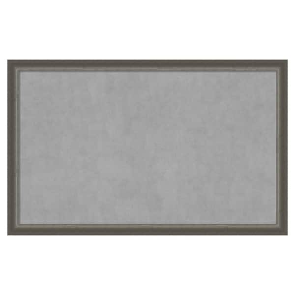 Amanti Art Domus Dark Silver 43 in. x 27 in. Framed Magnetic Board