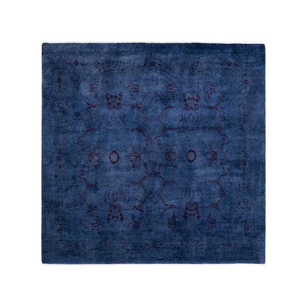 Solo Rugs One-of-a-Kind Contemporary Gray 5 ft. x 5 ft. Hand Knotted Overdyed Area Rug