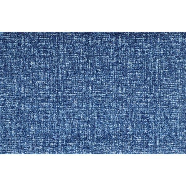 Bungalow Flooring ColorStar Static Blue 22 in. x 34 in. Machine Washable Indoor Door Mat