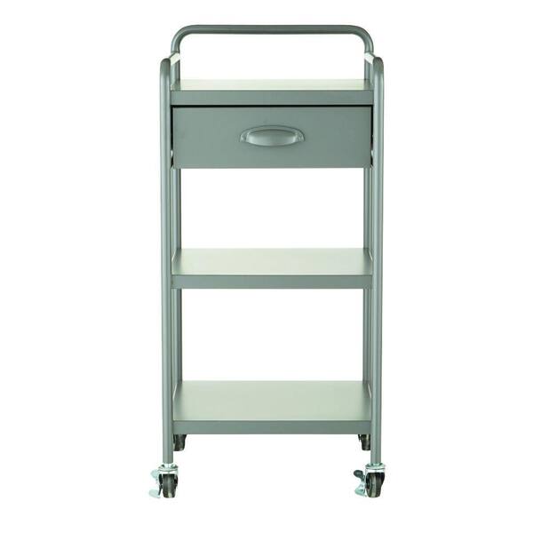 Home Decorators Collection Steel 1-Drawer Cart in Grey