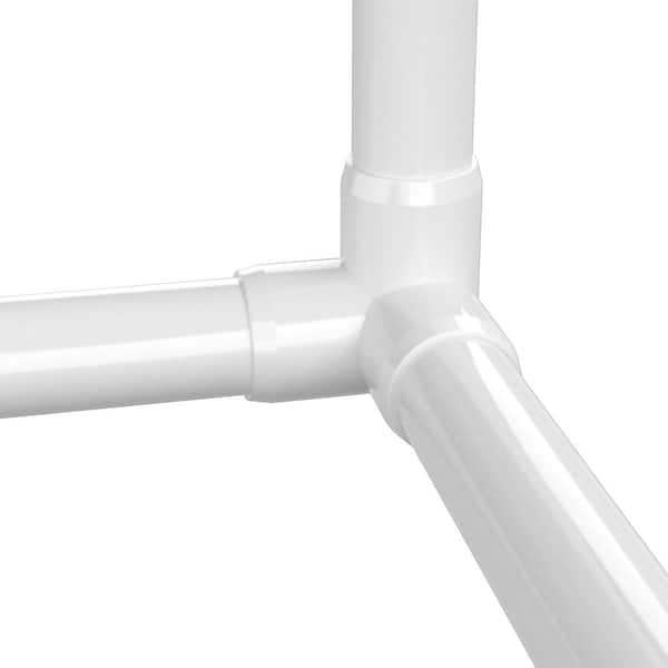 Tee Corner Fittings White 5Pcs 3-Way Elbow PVC Fitting 20mm Socket