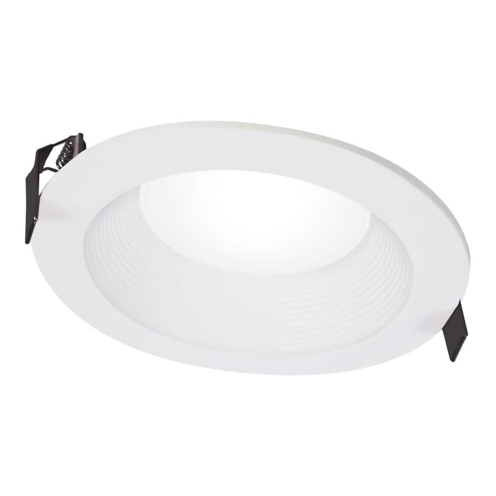 6-Inch White Aluminum Canless LED Recessed Light 4-Pack