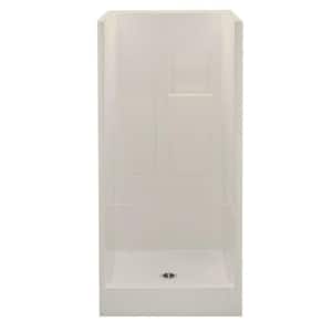 Remodeline 36 in. x 36 in. x 72.8 in. 3-Piece Shower Stall Kit with Center Drain in Bone