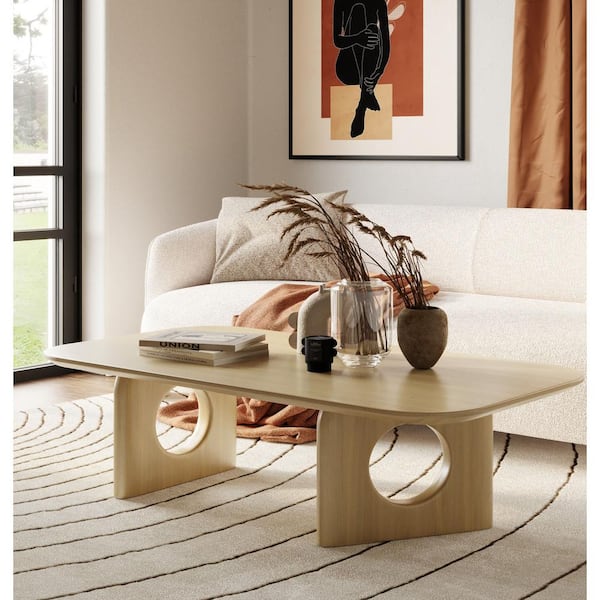 MR MODREST Nova Domus Oshana Modern 50 in. Oak Rectangle Wood Coffee Table