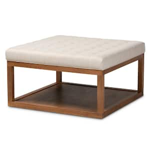 Alvere Beige Lower shelf Ottoman