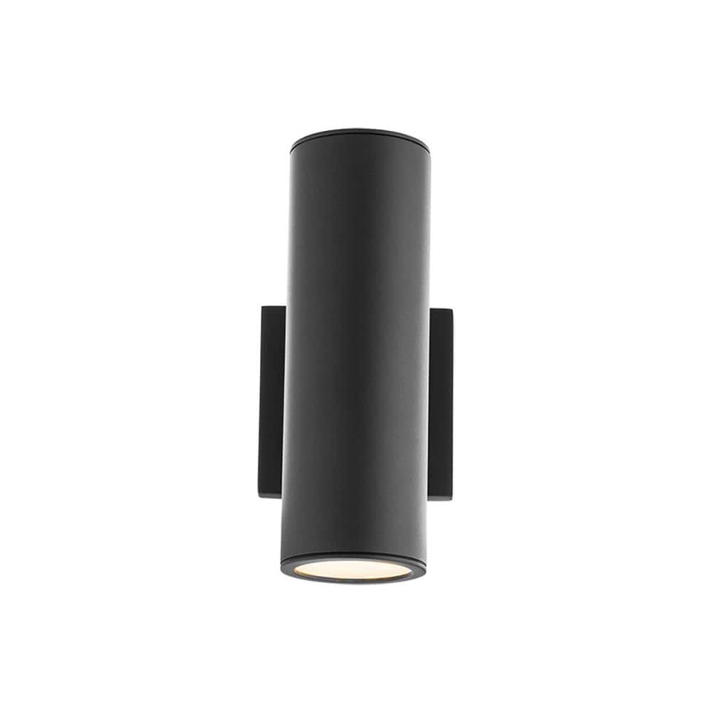 Black Acrylic Double LED Outdoor Wall Sconce