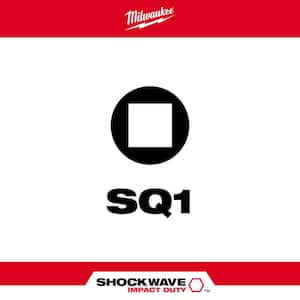 SHOCKWAVE Impact Duty 1 in. Square #1 Alloy Steel Insert Bit (5-Pack)