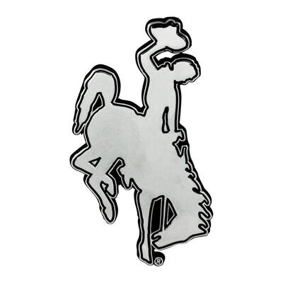 NCAA University of Wyoming 3 in. x 3 in. Chrome Emblem