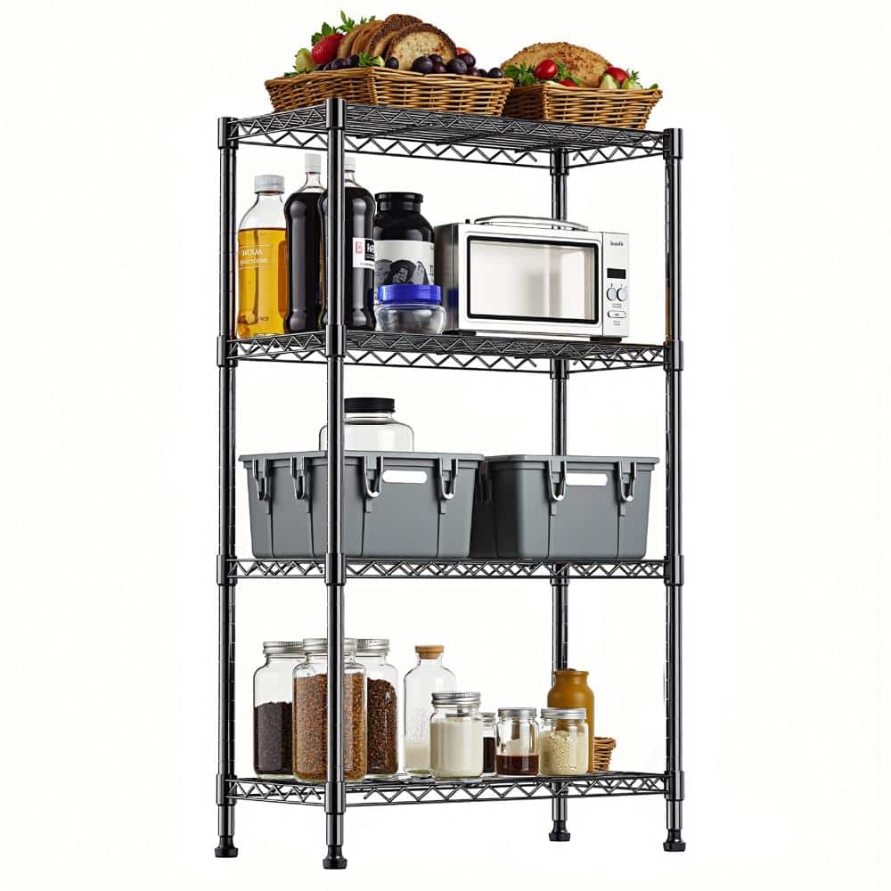"Steel 4-Tier Heavy-Duty Shelving, 1000lb Capacity, 47"" Height, Home/Office" price history on PriceWatchPro