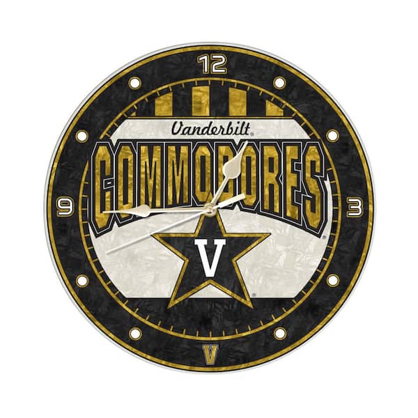 The Memory Company NCAA - 12 in. Vanderbilt Art Glass Clock