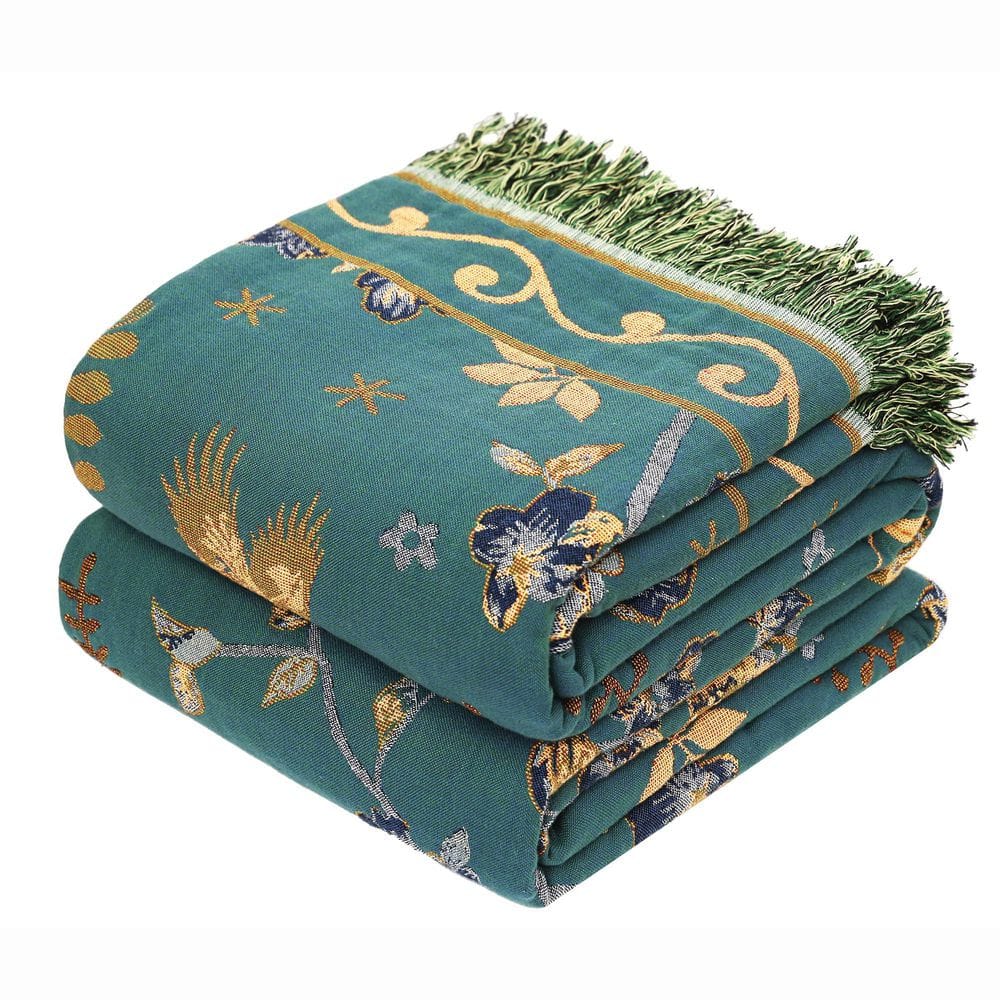 60 in. x 80 in. Boho 100% Cotton Large Throw Blanket All Season Rustic Ultr