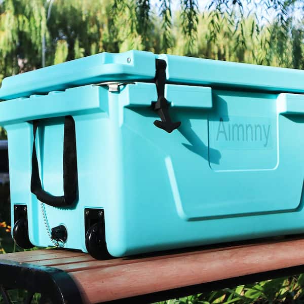 65 Qt. White Outdoor Camping Picnic Fishing Portable Cooler Portable Insulated Camping Cooler Box