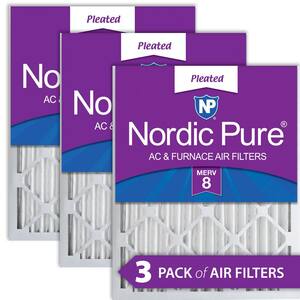 16 in. x 24 in. x 2 in. Dust Reduction Pleated MERV 8 Air Filters (3-Pack)