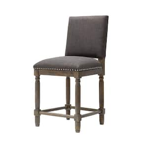 Kagen 25.25 in. Grey Wood Counter Stool