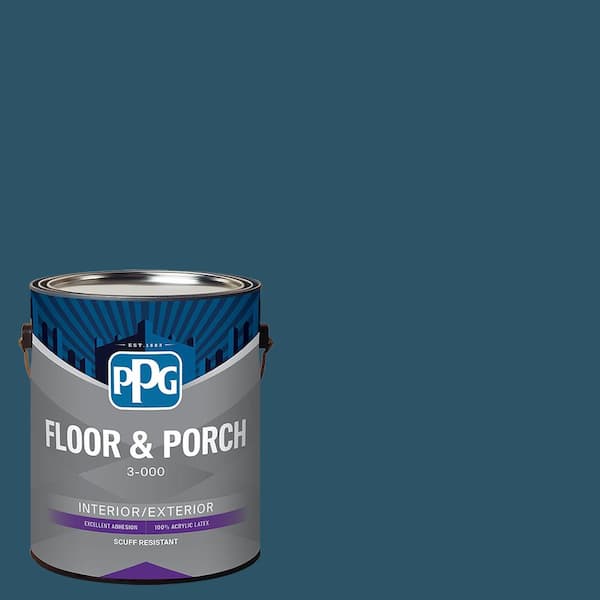 1 gal. PPG1154-7 Regatta Bay Satin Interior/Exterior Floor and Porch Paint