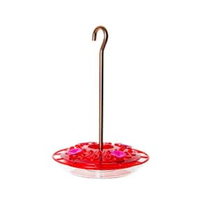 Pink Flat Hummingbird Feeder with Hook