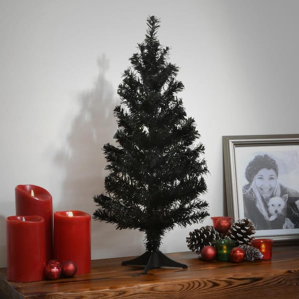 2 ft. Black Tinsel Tree