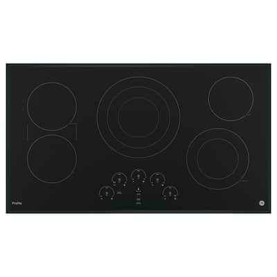 Profile 36 in. Radiant Electric Cooktop in Black with 5 Elements with Tri-Ring Element