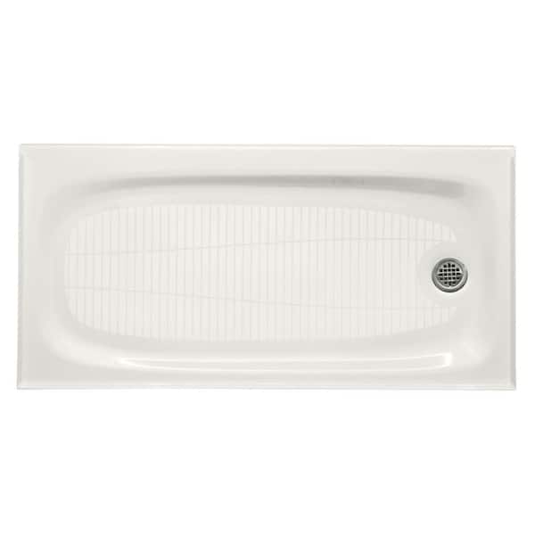 KOHLER Salient 60 in. x 30 in. Cast Iron Single Threshold Shower Base with Right-Hand Drain in White
