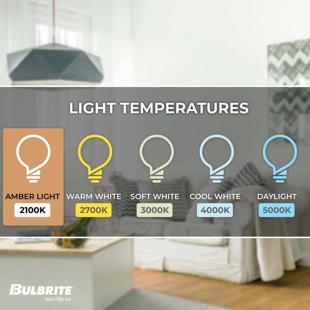 Amber Iceberg Antique Dimmable LED Edison Bulb, 60 Watt Equivalent