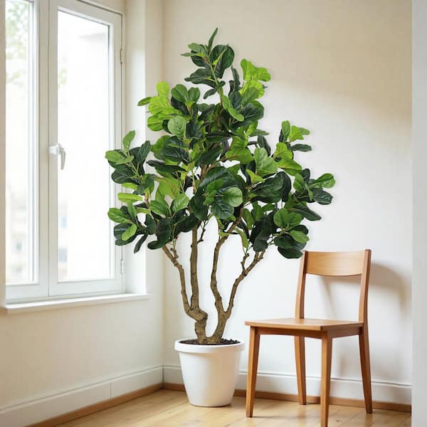 Unbranded 7 ft. H Artificial Banyan Tree Silk Plant with Natural Look  Leaves for Indoor Outdoor Home Office Decoration LX-WP359511