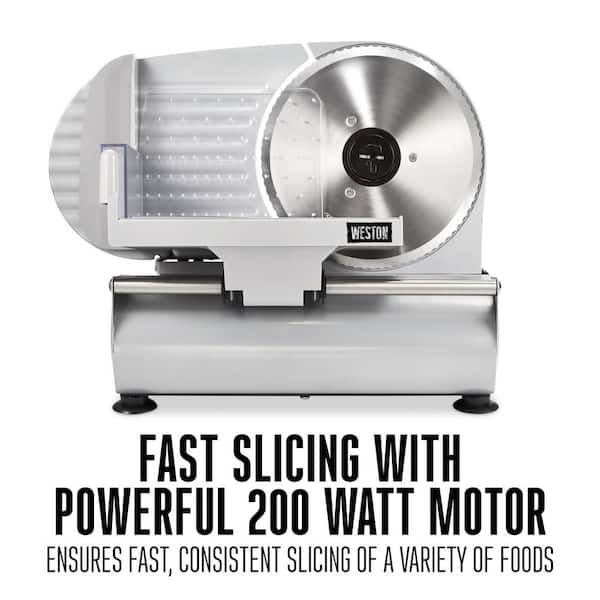 VEVOR Meat Slicer 45-Watt Electric Deli Slicer with Two 7.5 in. Stainless  Steel Blade Protection Food Slicer Machine for Meat BZDQPJZL45W75IGBEV1 -  The Home Depot