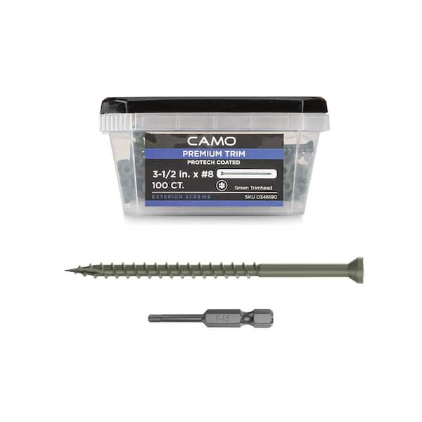 3-1/2 in. #8 ProTech Green Premium Star Drive Trim Screws (100-Count)