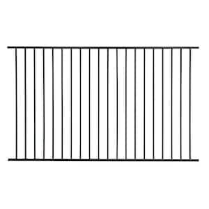 Pro Series 4.84 ft. H x 7.75 ft. W Black Steel Fence Panel