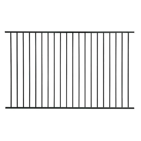 Unbranded Pro Series 4.84 ft. H x 7.75 ft. W Black Steel Fence Panel