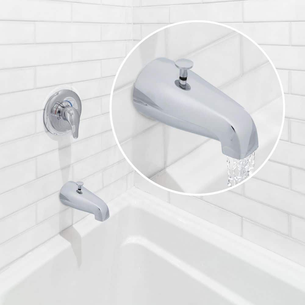 Chrome Universal Fit Tub Spout with Diverter