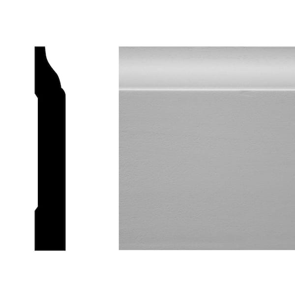 CMPC LWM 634 7/16 in. D x 3 in. W PineWood Primed Finger-Jointed Baseboard Molding