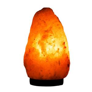 Himalayan 7.25 in. 6 lbs. Pink Salt Lamp, Natural Shape with Wire, Bulb and Wooden Base