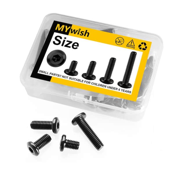 MYWISH M8 x 50 mm Black Oxide Zinc Hex Socket Cap Head