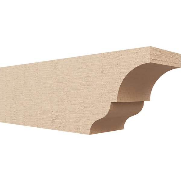 Ekena Millwork 6-in. x 8-in. x 24-in. Asheboro Woodgrain, Primed Tan Timberthane Polyurethane Rafter Tail Brace