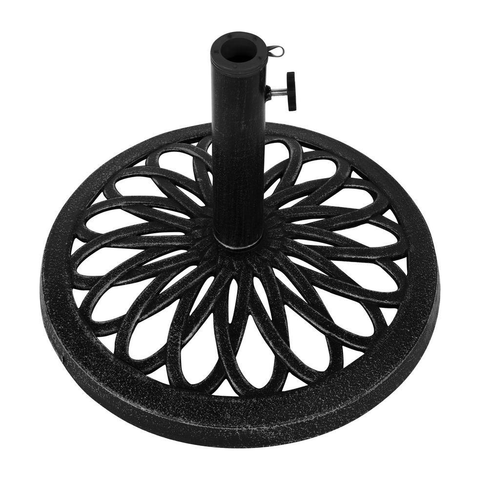 17.5" Black Cast Iron Patio Umbrella Base