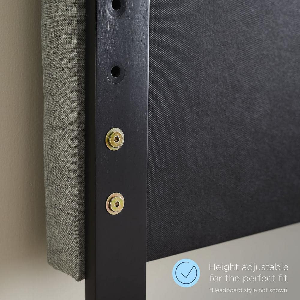 Walnut Charcoal Tufted Full Upholstered Wood Headboard