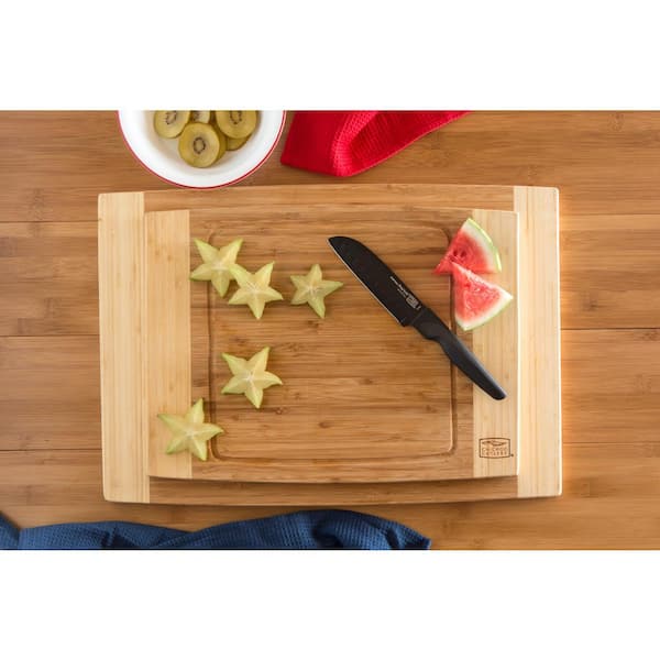 Large bamboo cutting board with silicone grip | Corporate Specialties